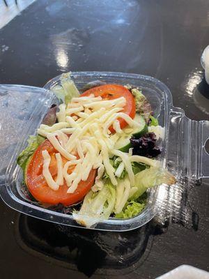 Side salad (it's pretty well compressed in here, it's a good size for a side).