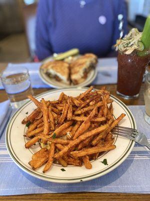 Frittata and Sweet Potato Fries