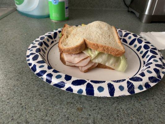 Actual Byrne Dairy sandwich served based on pictured on advertised photo on billboards and website.  This was just taken out of wrapper.