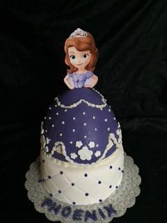 Sophia the First doll cake