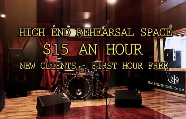 Beautiful rehearsal room at $15/hr!
Buy a bundle of 5 rehearsals - the price goes down to $12/hour!
Book now at 8328750277