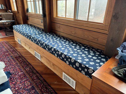 Custom window seat cushions