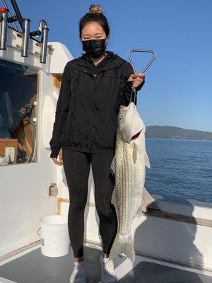 my first striper!