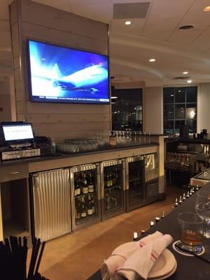 Bar with large TV