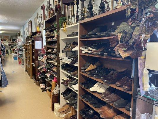 A wide variety of shoes - men's, women's and children's - in many sizes!