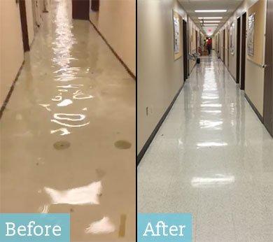 Office flooding - before & after