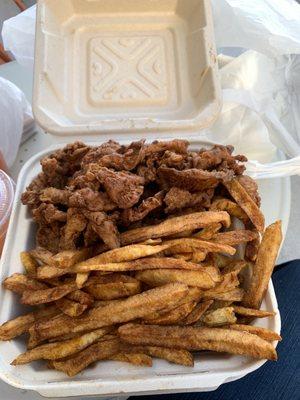 Chickun and Cajun fries