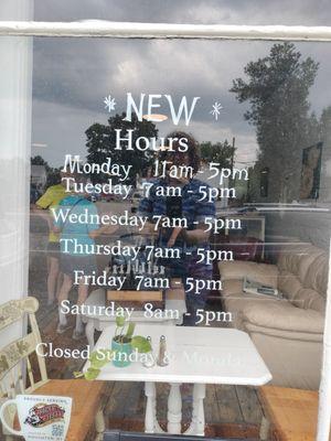 New posted hours 08/01/2024