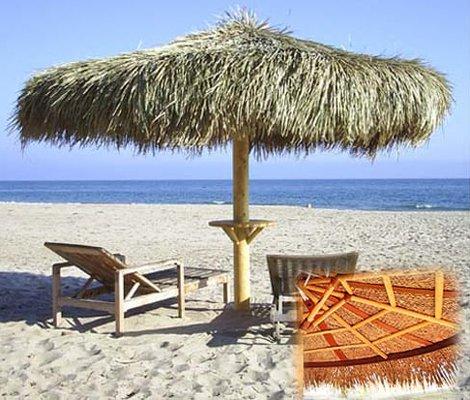 12' Mexican Palm Palapa  http://www.palapastructur­es.com/palapas/singlepole­palm.htm