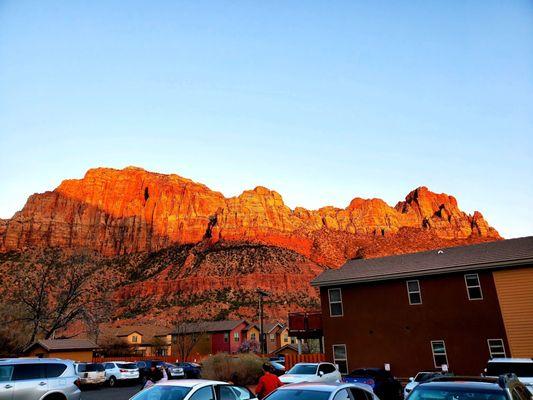 Views from the hotel at dusk