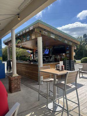 Outdoor bar area