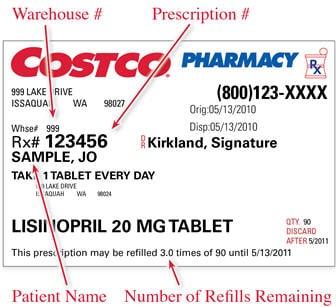 Where to look on your label for prescription information. Phone in your prescriptions a couple days in advance for best service.