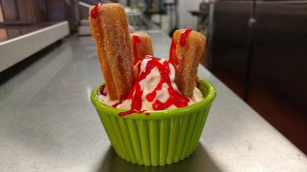 Churros with Ice Cream