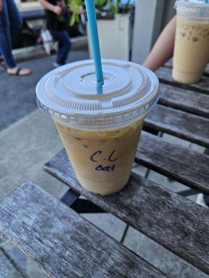 C.C iced coffee with oat milk