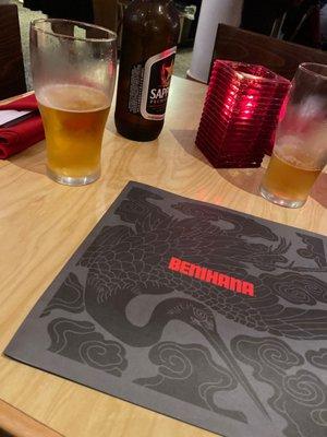 Beer at Benihana