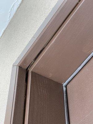 Cracked front door frame coming apart