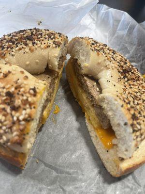 Vegan bagel sandwich