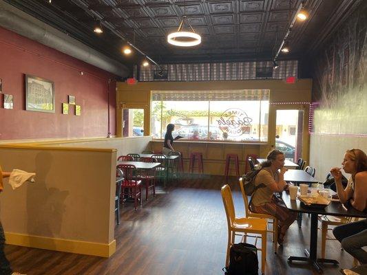 Upstairs dining area.