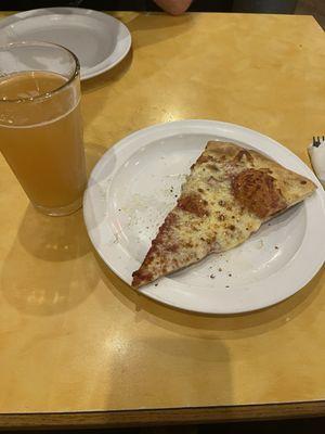 Cheese pizza and blue moon