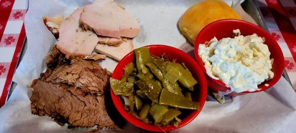 Brisket and turkey plate