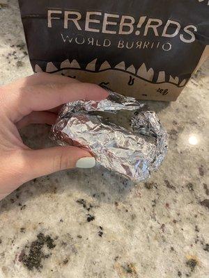 Kids Seasoned Chicken Burrito