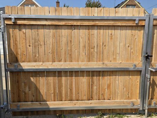 Before carport gate view