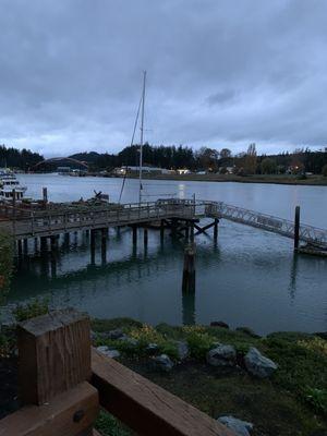 View from our balcony in the evening