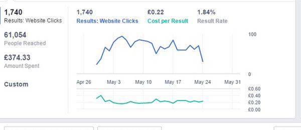 social media ads results