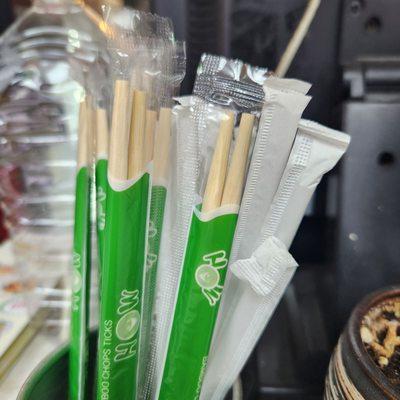 I apprecilove the sealed plastic chopsticks offered by No 1 Chinese Restaurant.