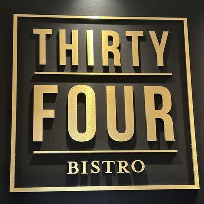 Thirty Four Bistro signage