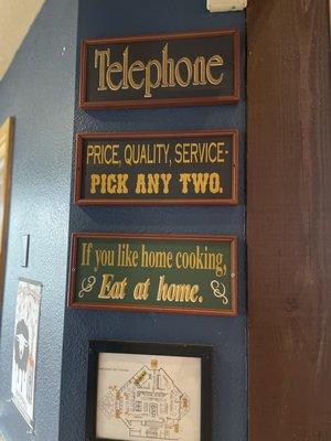 Great Advice. Eat at home, not here