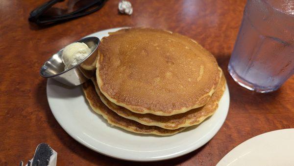 Buttermilk pancakes with whipped butter