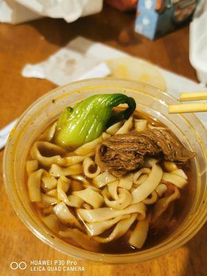 beef noodles with bok choy