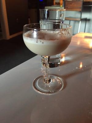 Alejandro cocktail made with resposado tequila, creme de cacao and cream