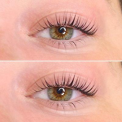 A Lash Lift & Tint will make your natural lashes look longer for 6-8 weeks !