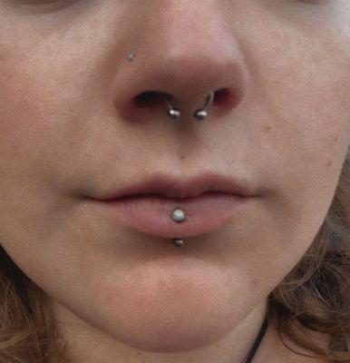 My facial piercings, all done at Diamond heart.