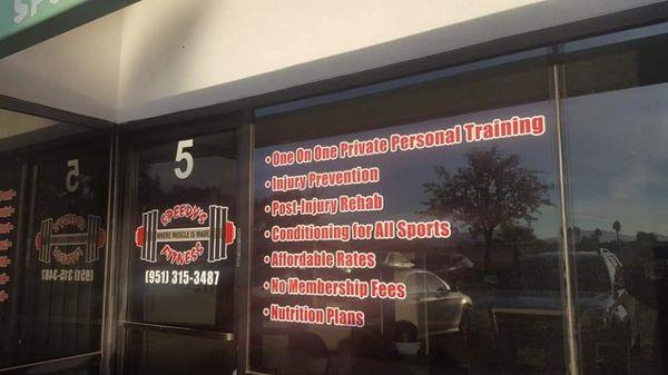 Speedys Fitness! One on one personal training studio.