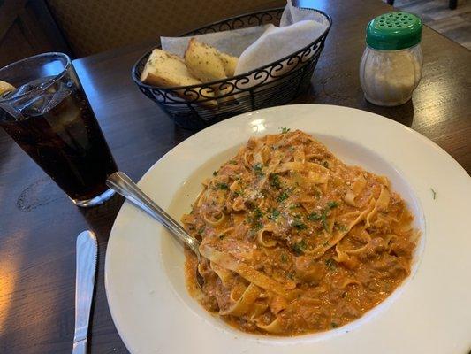 Fettuccine with Bolognese sauce