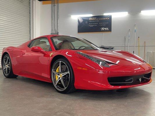 Ferrari 458 Italia with XPEL ULTIMATE PLUS paint protection film.