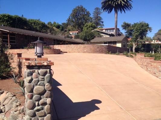 Driveway and Brick wall in Point Loma.