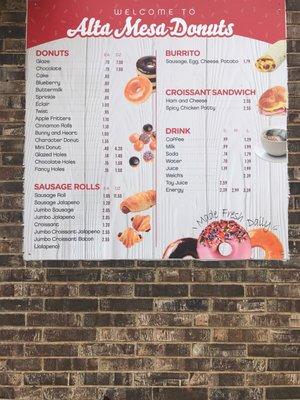 New menu