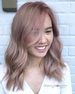 Rose Gold hair color by Ally Jo.