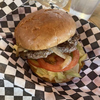 Blue cheese burger