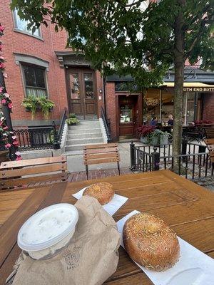 Rosemary and sea salt bagel