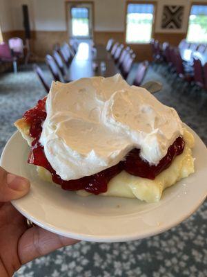 Raspberry cream pie.