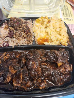 Ox tails peas and rice mac and cheese