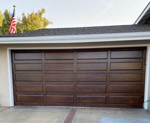 After picture of refinished garage door