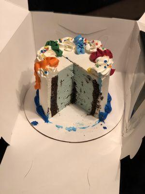 Mint chocolate chip with chocolate cake