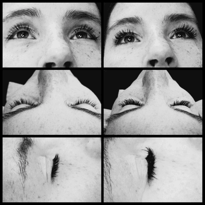 Gorgeous before and after full set of lash extensions with Natalie.