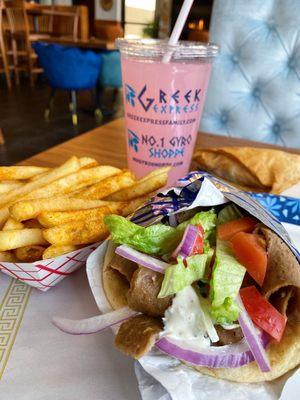 Gyro and fries